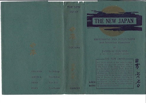 James H Cousins - The New Japan (Dust Jacket Only, No Book)