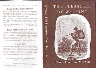 Item #74-0044 The Pleasures of Walking (Dust Jacket Only, No Book). Edwin Valentine Mitchell