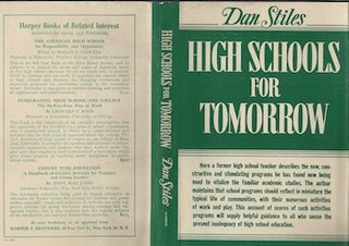Item #74-0051 High Schools for Tomorrow (Dust Jacket Only, No Book). Dan Stiles