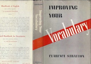 Item #74-0055 Improving Your Vocabulary (Dust Jacket Only, No Book). Clarence Stratton