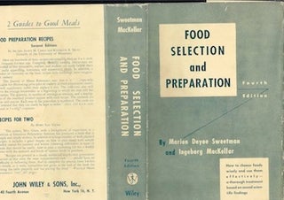 Item #74-0061 Food Selection and Preparation (Dust Jacket Only, No Book). Marion Deyoe...