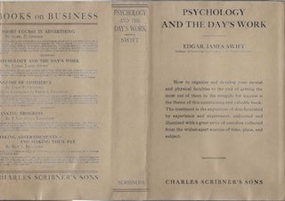 Item #74-0072 Psychology and the Day’s Work. (Dust Jacket Only, No Book). Edith Hale Swift