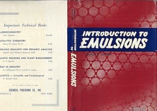 Item #74-0075 Introduction to Emulsions (Dust Jacket Only, No Book). George M. Sutheim