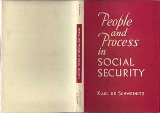 Item #74-0077 People and Process in Social Security (Dust Jacket Only, No Book). Karl De...