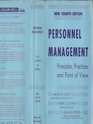 Personnel Management, New Fourth Edition (Dust Jacket Only, No Book. Walter Dill Scott, Robert C.