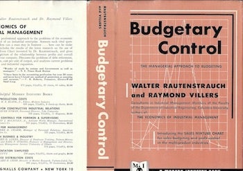 Walter Rautenstrauch; Raymond Villers - Budgetary Control (Dust Jacket Only, No Book)