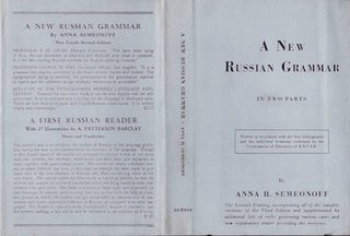 Item #74-0122 A New Russian Grammar, in Two Parts 3rd Edition (Dust Jacket Only, No Book). Anna...