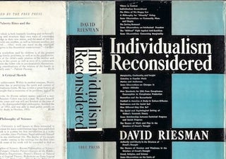 Item #74-0148 Individualism Reconsidered (Dust Jacket Only, No Book). David Riesman