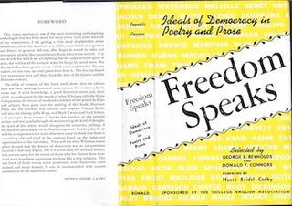 Item #74-0159 Freedom Speaks: Ideals of Democracy in Poetry and Prose (Dust Jacket Only, No...