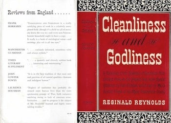 Item #74-0199 Cleanliness and Godliness, First Edition (Dust Jacket Only, No Book). Reginald Reynolds, Leon Banov Jr., Lee K. Frankel.