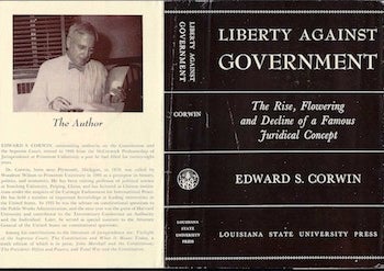 Edward S Corwin - Liberty Against Government (Dust Jacket Only, No Book)
