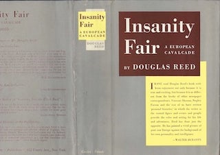 Item #74-0214 Insanity Fair, a European Cavalcade (Dust Jacket Only, No Book). Douglas Reed