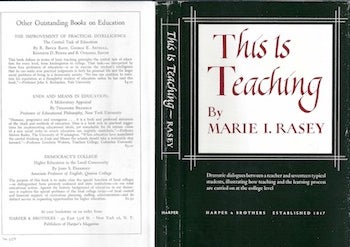Marie I Rasey - This Is Teaching (Dust Jacket Only, No Book)