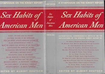 Item #74-0263 Sex Habits of American Men : A Symposium on the Kinsey Report (Dust Jacket Only, No Book). Albert Deutsch.