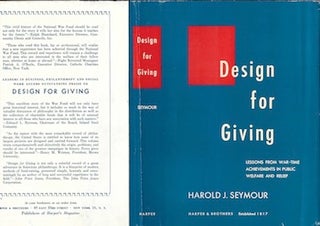 Item #74-0324 Design for Giving (Dust Jacket Only, No Book). Harold James Seymour