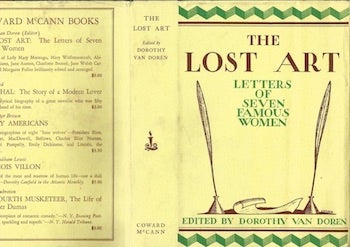 Dorothy Van Doren - The Lost Art Letters of Seven Famous Women (Dust Jacket Only, No Book)