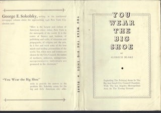 Item #74-0354 You Wear The Big Shoe (Dust Jacket Only, No Book). Aldrich Blake