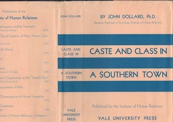 John Dollard; Yale University. Institute of Human Relations - Caste and Class in a Southern Town (Dust Jacket Only, No Book)