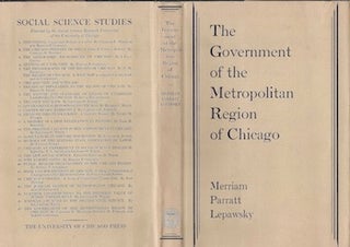 Item #74-0389 The Government of the Metropolitan Region of Chicago (Dust Jacket Only, No Book)....