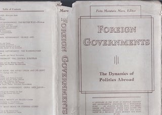 Item #74-0406 Foreign Governments, the Dynamics of Politics Abroad, 2nd Ed. (Dust Jacket Only,...