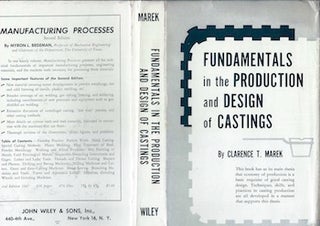 Item #74-0409 Fundamentals in the Production and Design of Castings (Dust Jacket Only, No Book)....