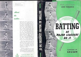 Item #74-0425 Batting as Major Leaguers Do It (Dust Jacket Only, No Book). Clifford W. Brown
