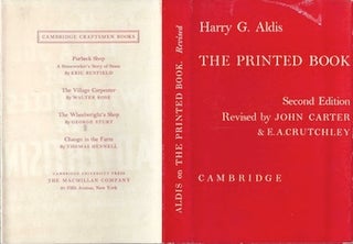 Item #74-0426 The Printed Book, Second Edition Revised & Brought up to Date (Dust Jacket Only,...