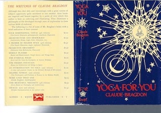 Item #74-0431 Yoga for You (Dust Jacket Only, No Book). Claude Fayette Bragdon