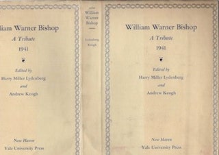 Item #74-0448 William Warner Bishop : A Tribute (Dust Jacket Only, No Book). Harry Miller...
