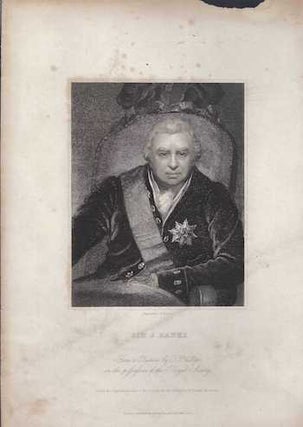 Item #74-0483 Sir J. Banks. Charles Edward Wagstaff, after Thomas Phillips, drawing