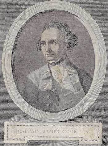 after W Hodges (drawing); J Basire (engraving - Captain James Cook, F.R. S.