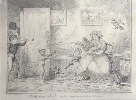 George Cruikshank; T McLean - Home from School, or, the Commencement [Sic] of the Holidays