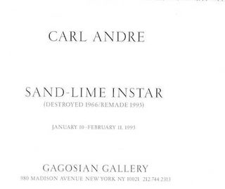 Item #74-0552 Sand-Lime Instar : (Destroyed 1966/Remade 1995). Carl Andre, Gagosian Gallery