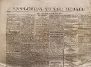 Item #74-1031 Supplement to the Herald, Wednesday April 6 1864. French School