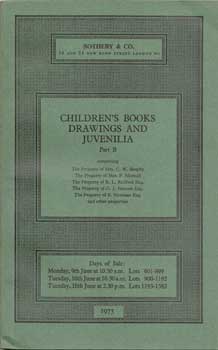 Item #75-0619 Children's Books, Drawings and Juvenilia, Part B, London. No Sale Number. Lot #s...