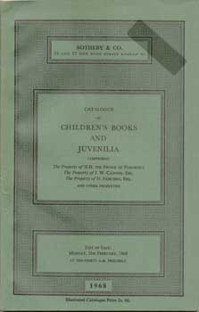 Item #75-0621 Children's Books and Juvenilia, London. No Sale Number. Lot #s 1-349. Sotheby, Co,...
