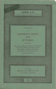 Item #75-0622 Children's Books and Juvenilia, London. No Sale Number. Lot #s 1-375. Sotheby, Co,...