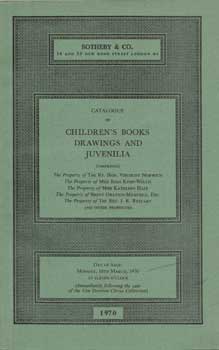 Item #75-0623 Children's Books, Drawings and Juvenilia, London. No Sale Number. Lot #s 1-464....