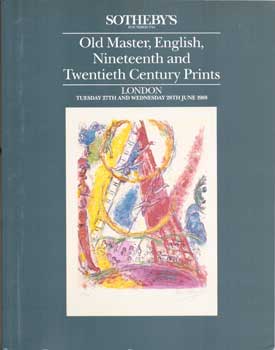 Item #75-0637 Old Master, English Nineteenth and twentieth Century Prints, London. Sale #6304....