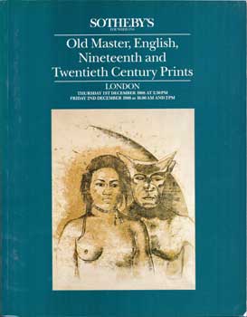 Item #75-0640 Old Master, English Nineteenth and twentieth Century Prints, London. Sale #3363....