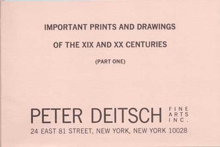 Item #75-0680 Important Prints and Drawings of the XIX and XX Centuries (Part One), Autumn 1969,...
