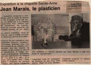 Item #75-0896 Jean Marais, le plasticien, 1993. Jean Marais, Paris