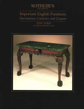 Item #75-1048 Important English Furniture, Decorations, Ceramics and Carpets, lot #s 1-180, sale...