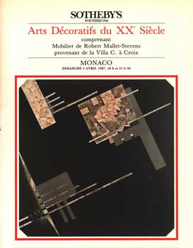 Item #75-1078 Arts Decoratifs du XX Siecle: Comprenant Mobilier De Robert Mallet-Stevens...