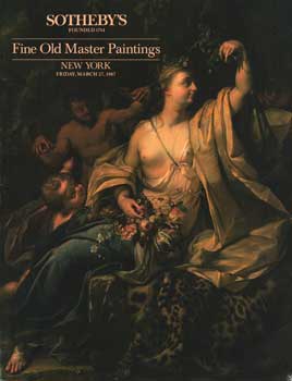 Item #75-1079 Fine Old Master Paintings, lot #s 1-162, sale #5561, March 27, 1987. Sotheby's