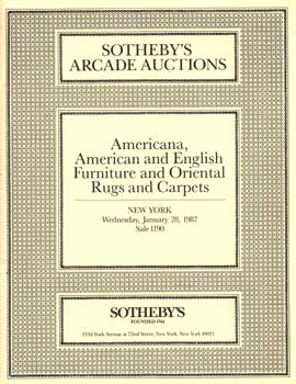 Item #75-1086 Americana, American And English Furniture And Oriental Rugs And Carpets, lot #s...