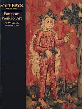 Item #75-1401 European Works of Art, lot #s 1-580, sale # 5519; sale date 11/25/1986. Sotheby's