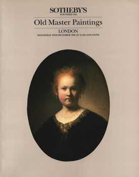 Item #75-1420 Old Master Paintings, lot #s 1-249, sale # 7091; sale date December 10, 1986....