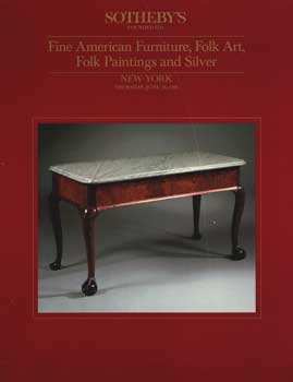 Item #75-1430 Fine American Furniture, Folk Art, Folk Paintings And Silver, lot #s 1-186, sale #...