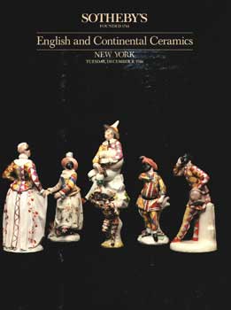 Item #75-1436 English And Continental Ceramics, lot #s 1-435, sale # 5541; sale date December 9,...